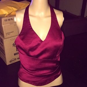 Women’s burgundy purple halter top